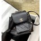 Chanel Small Affinity Backpack Black For Women, Women’s Bags 9.8in/25cm