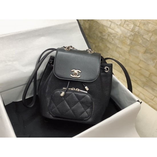 Chanel Small Affinity Backpack Black For Women, Women’s Bags 9.8in/25cm