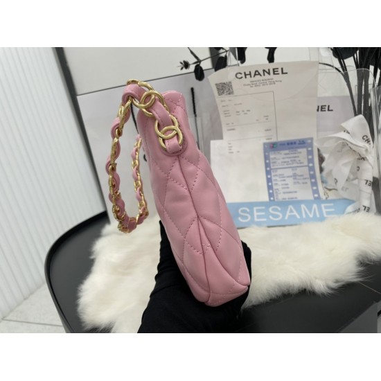 Chanel Hobo Handbag Pink For Women, Women’s Bags 9.4in/24cm