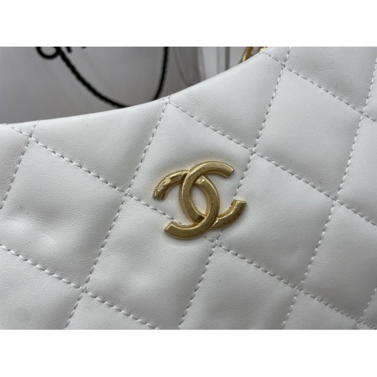 Chanel Hobo Handbag White For Women, Women’s Bags 9.4in/24cm