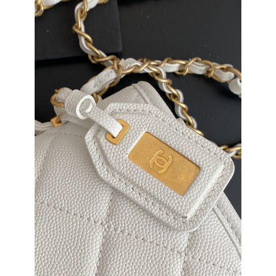 Chanel Small Flap Bag With Top Handle White For Women, Women’s Bags 8.1in/20.5cm