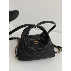 Chanel Maxi Hobo Bag Black For Women, Women’s Bags 13.7in/35cm AS3488 B08857 94305