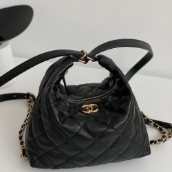 Chanel Maxi Hobo Bag Black For Women, Women’s Bags 13.7in/35cm AS3488 B08857 94305