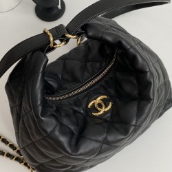 Chanel Maxi Hobo Bag Black For Women, Women’s Bags 13.7in/35cm AS3488 B08857 94305