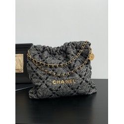 Chanel 22 Handbag Grey For Women, Women’s Bags 15in/38cm AS3261 B09280 ND265