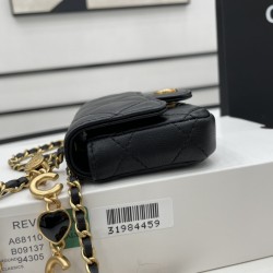 Chanel Mini Flap Bag Black For Women, Women’s Bags 3.5in/9cm