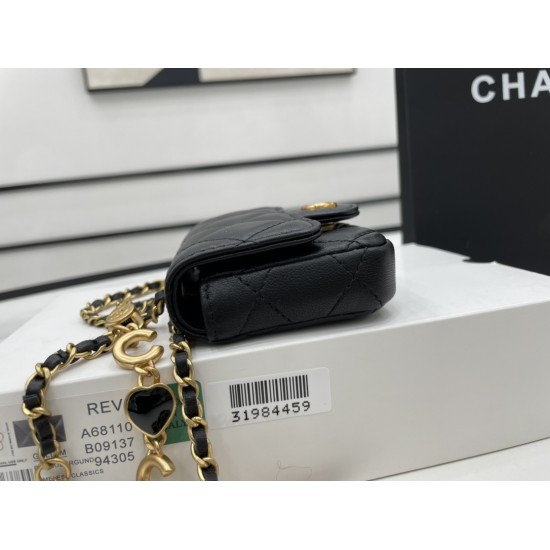 Chanel Mini Flap Bag Black For Women, Women’s Bags 3.5in/9cm