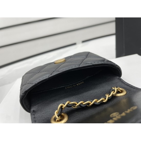 Chanel Mini Flap Bag Black For Women, Women’s Bags 3.5in/9cm