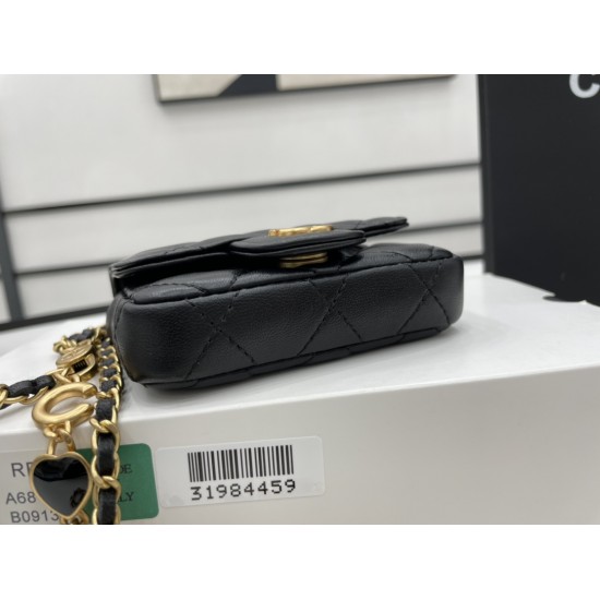 Chanel Mini Flap Bag Black For Women, Women’s Bags 3.5in/9cm