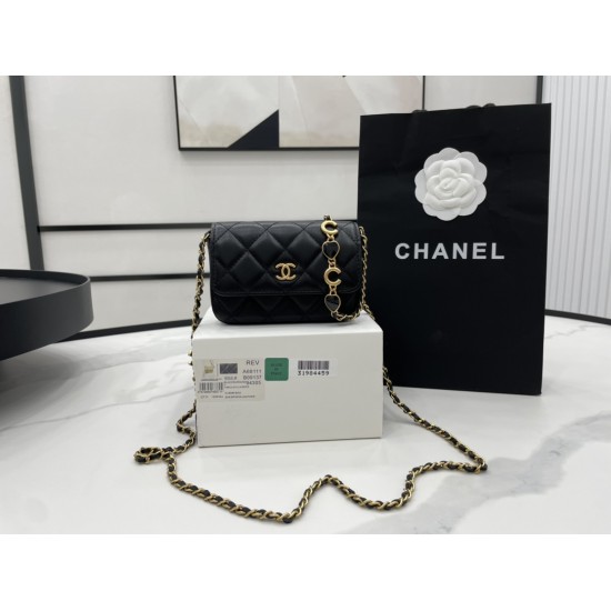 Chanel Mini Flap Bag Black For Women, Women’s Bags 12.5cm