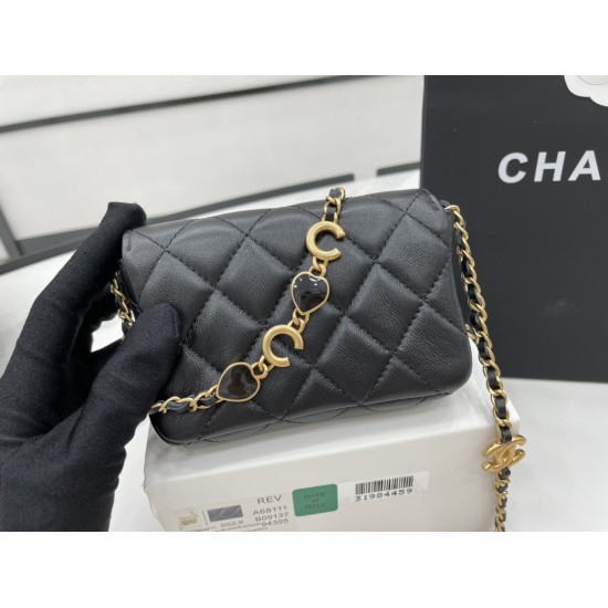 Chanel Mini Flap Bag Black For Women, Women’s Bags 12.5cm