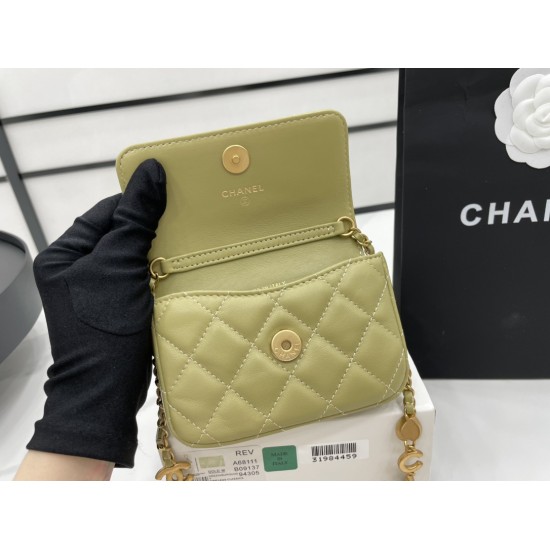 Chanel Mini Flap Bag Green For Women, Women’s Bags 12.5cm