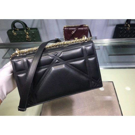 Dior Black Diorama Lambskin Bag With Large Cannage Motif