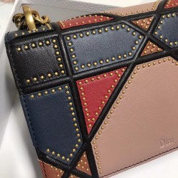 Dior Diorama Bag In Multi-coloured Patchwork