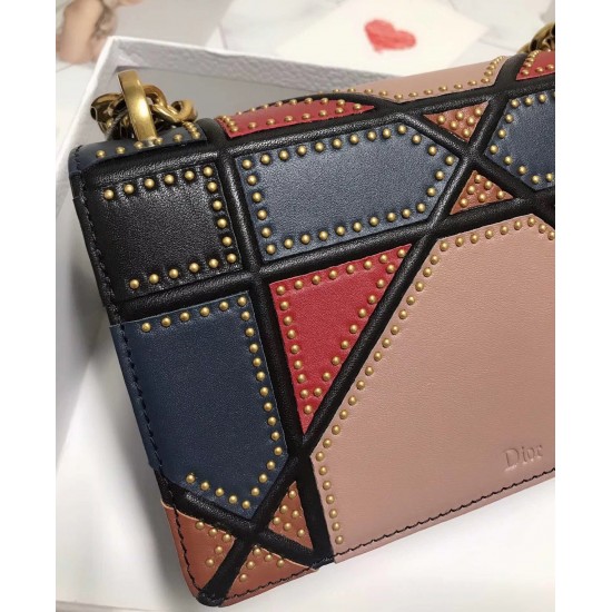 Dior Diorama Bag In Multi-coloured Patchwork