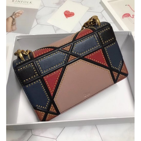 Dior Diorama Bag In Multi-coloured Patchwork