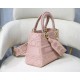 Dior Medium Lady D-Lite Bag In Pink Embroidered Canvas