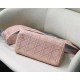 Dior Medium Lady D-Lite Bag In Pink Embroidered Canvas