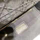 Dior Medium Lady D-Lite Bag In Black Embroidered Canvas