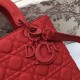 Dior Medium Lady Dior Bag In Cherry Ultra Matte Calfskin