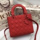 Dior Medium Lady Dior Bag In Cherry Ultra Matte Calfskin