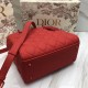 Dior Medium Lady Dior Bag In Cherry Ultra Matte Calfskin