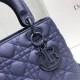 Dior Medium Lady Dior Bag In Indigo Blue Ultra Matte Calfskin