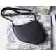 Dior Saddle Trio Pouch With Strap In Black Calfskin