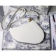 Dior Saddle Trio Pouch With Strap In White Calfskin