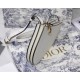 Dior Saddle Trio Pouch With Strap In White Calfskin