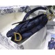 Dior Saddle Bag In Blue Camouflage Canvas