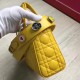 Dior My Lady Dior Bag In Yellow Lambskin