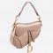 Dior Saddle Bag In Champagne Metallic Grained Calfskin