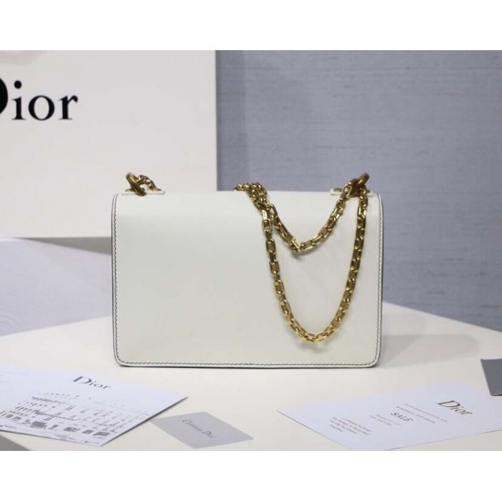 Dior White J'Adior Calfskin Flap Bag