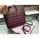 Dior Large Lady Dior Bag In Bordeaux Cannage Lambskin