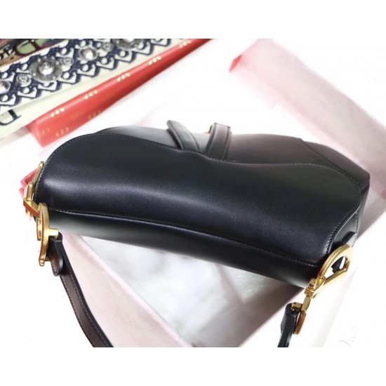 Dior Saddle Bag In Black Calfskin