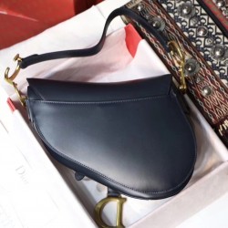 Dior Saddle Bag In Navy Blue Calfskin