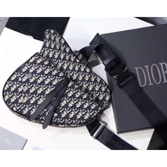 Dior Men's Saddle Belt Bag In Oblique Canvas