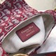 Dior Mini Saddle Bag In Bordeaux Oblique Jacquard Canvas