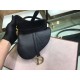 Dior Mini Saddle Bag In Black Grained Calfskin