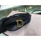 Dior Mini Saddle Bag In Black Grained Calfskin