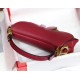 Dior Mini Saddle Bag In Red Calfskin