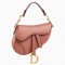 Dior Mini Saddle Bag In Nude Calfskin