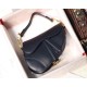 Dior Mini Saddle Bag In Blue Calfskin