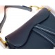 Dior Mini Saddle Bag In Blue Calfskin