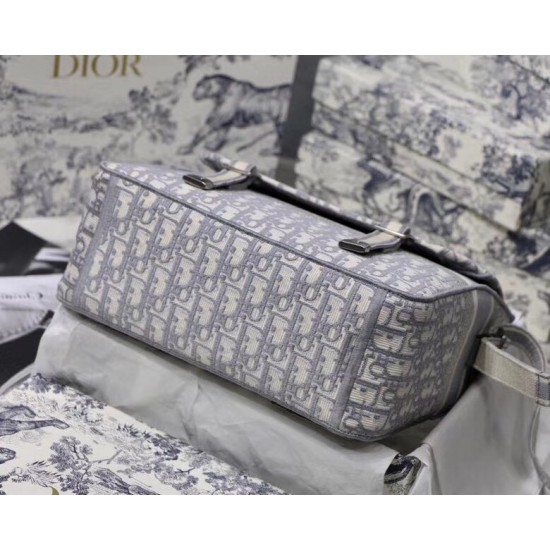 Dior Diorcamp Messenger Bag In Grey Oblique Canvas