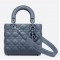 Dior Lady Dior My ABCDior Bag In Blue Ultramatte Calfskin