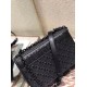 Dior 30 Montaigne Chain Bag In Black Braided Lambskin