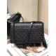 Dior 30 Montaigne Chain Bag In Black Braided Lambskin