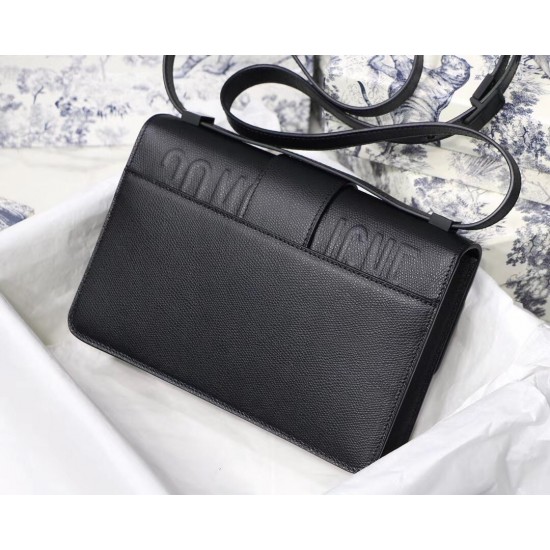 Dior 30 Montaigne Bag In Black Ultra Matte Grained Calfskin